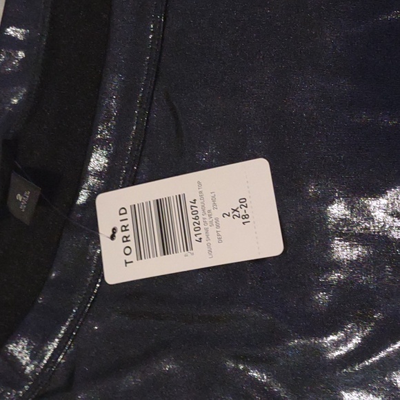 NWT Torrid | Liquid Black Blouse - Picture 8 of 10